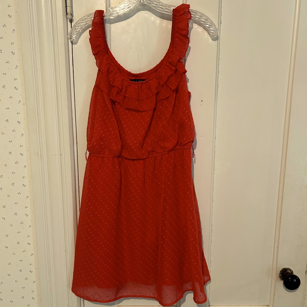 Large pinkish red dress
